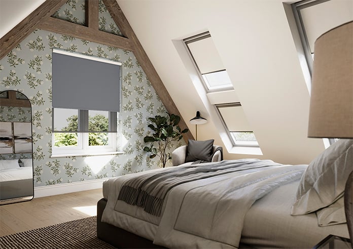Rimini (Blackout), Storm Cloud & Optima Black - Double Roller Blind - Image 6